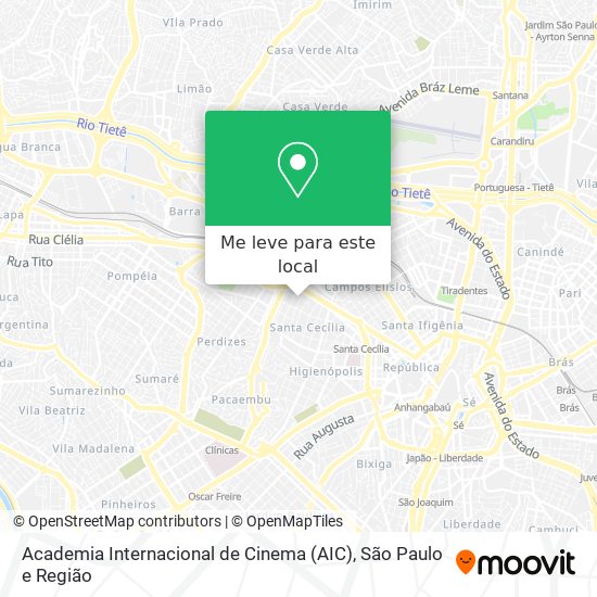 Academia Internacional de Cinema (AIC) mapa
