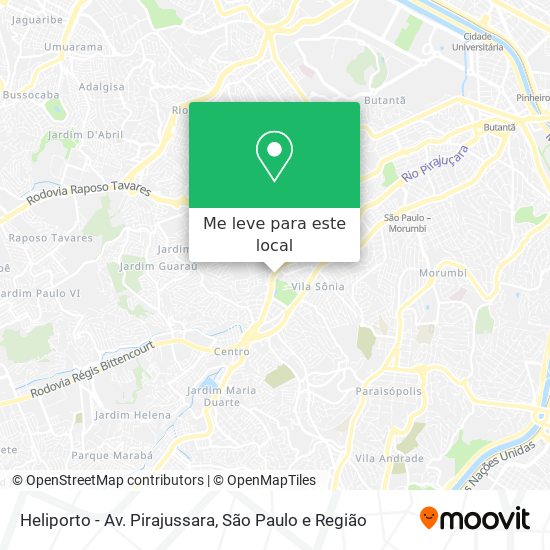 Heliporto - Av. Pirajussara mapa