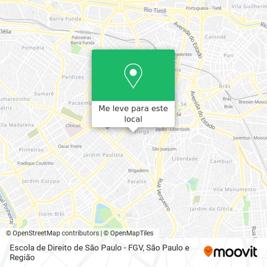 Escola de Direito de São Paulo - FGV mapa