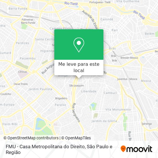 FMU - Casa Metropolitana do Direito mapa