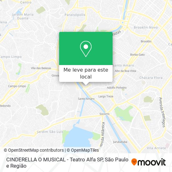 CINDERELLA O MUSICAL - Teatro Alfa SP mapa