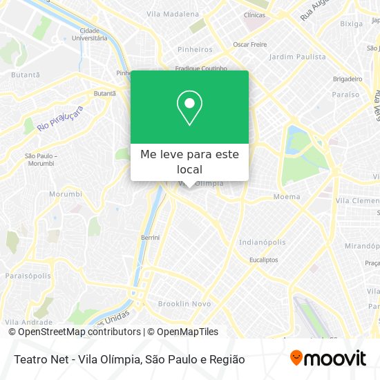 Teatro Net - Vila Olímpia mapa