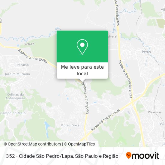 352 - Cidade São Pedro/Lapa mapa