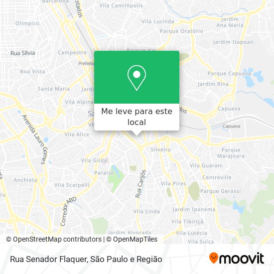 Rua Senador Flaquer mapa