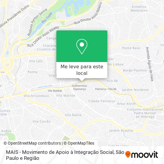 MAIS - Movimento de Apoio à Integração Social mapa