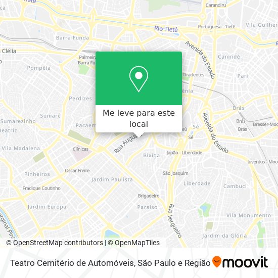 Teatro Cemitério de Automóveis mapa