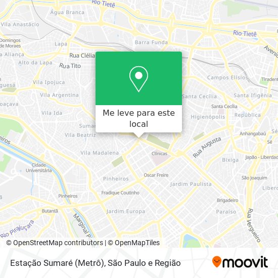 Estação Sumaré (Metrô) mapa