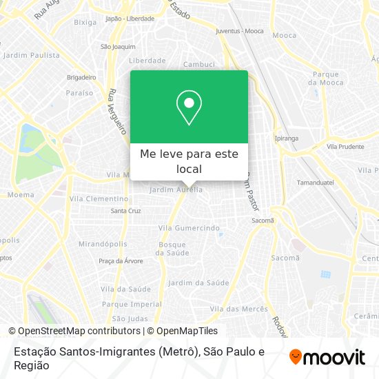 Como chegar até Estação Santos-Imigrantes (Metrô) em Cursino de Metrô,  Ônibus ou Trem?