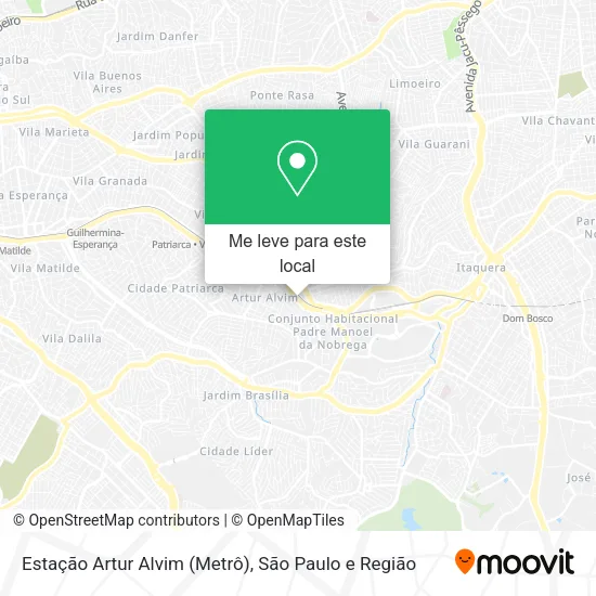 Estação Artur Alvim (Metrô) mapa