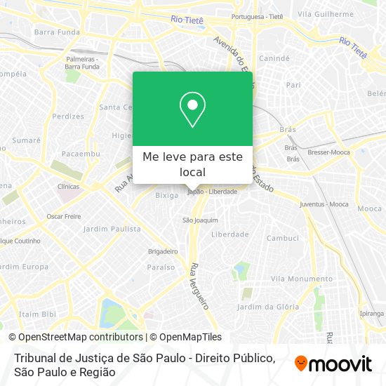 Tribunal de Justiça de São Paulo - Direito Público mapa