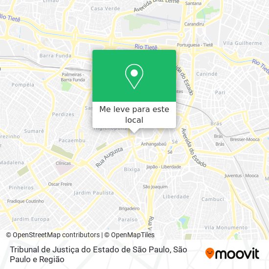 Tribunal de Justiça do Estado de São Paulo mapa