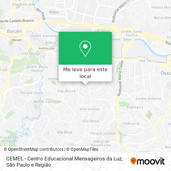 CEMEL - Centro Educacional Mensageiros da Luz mapa