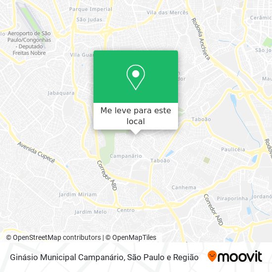 Ginásio Municipal Campanário mapa