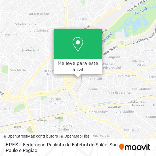 F.P.F.S. - Federação Paulista de Futebol de Salão mapa