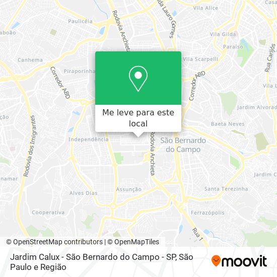 Jardim Calux - São Bernardo do Campo - SP mapa