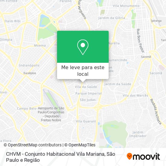 CHVM - Conjunto Habitacional Vila Mariana mapa