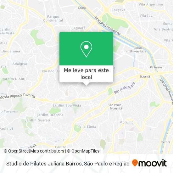 Studio de Pilates Juliana Barros mapa