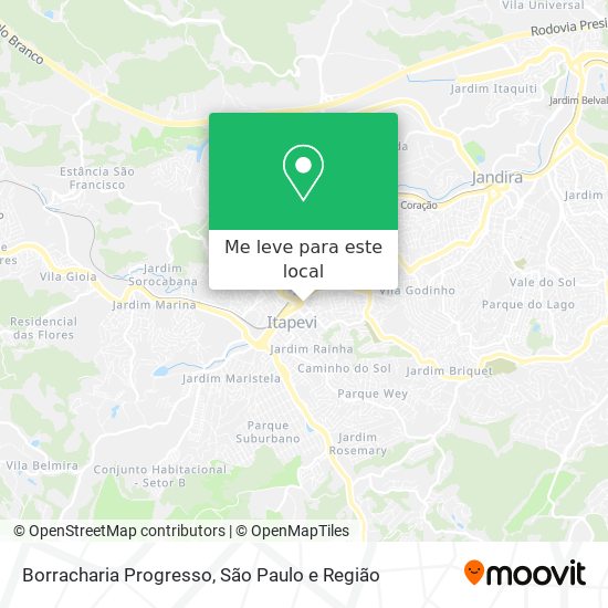 Borracharia Progresso mapa