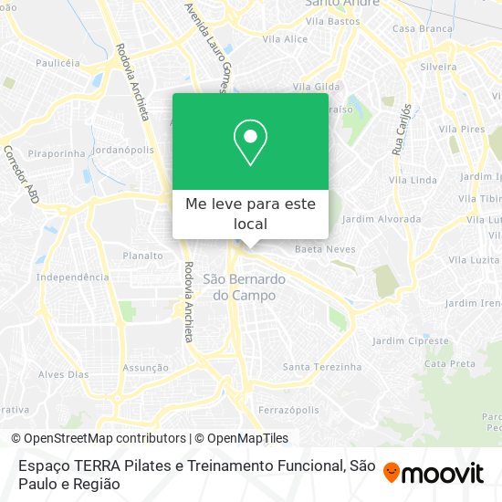 Espaço TERRA Pilates e Treinamento Funcional mapa