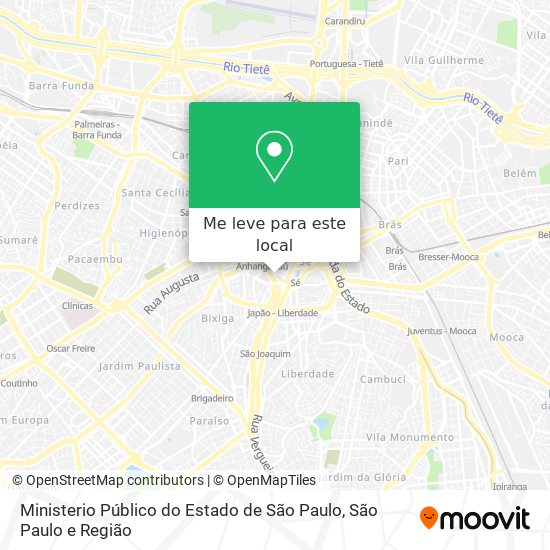 Ministerio Público do Estado de São Paulo mapa