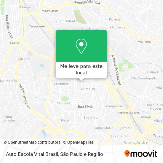Auto Escola Vital Brasil mapa