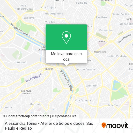 Alessandra Tonisi - Atelier de bolos e doces mapa