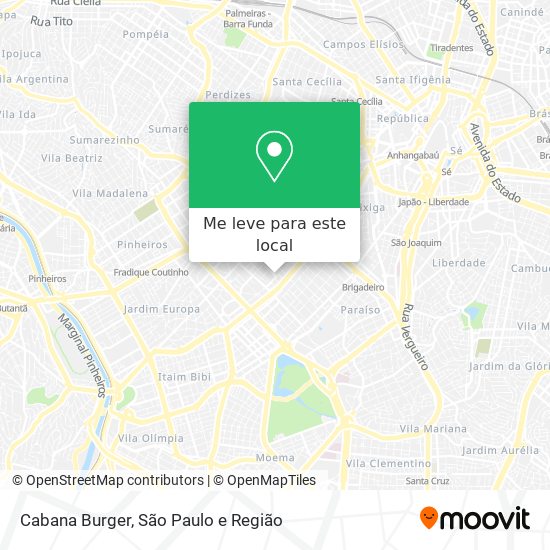 Cabana Burger mapa