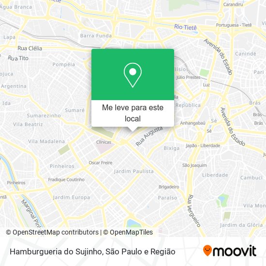 Hamburgueria do Sujinho mapa