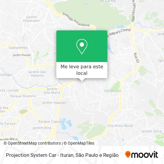 Projection System Car - Ituran mapa