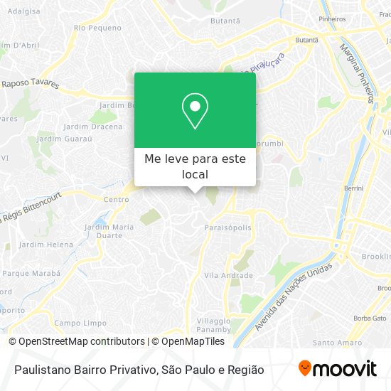 Paulistano Bairro Privativo mapa