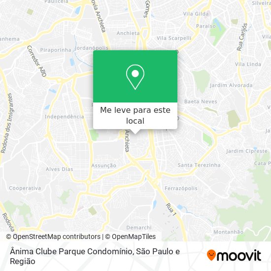 Ânima Clube Parque Condomínio mapa