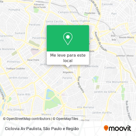 Ciclovia Av Paulista mapa