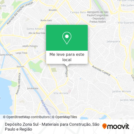 Depósito Zona Sul - Materiais para Construção mapa