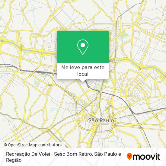 Recreação De Volei - Sesc Bom Retiro mapa