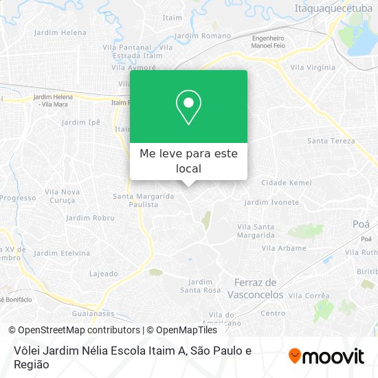 Vôlei Jardim Nélia Escola Itaim A mapa