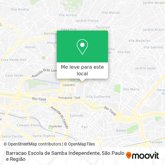 Barracao Escola de Samba Independente mapa