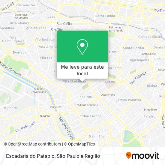 Escadaria do Patapio mapa