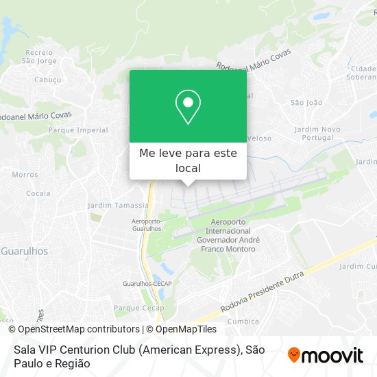 Sala VIP Centurion Club (American Express) mapa