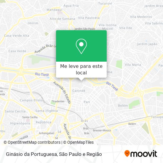 Ginásio da Portuguesa mapa