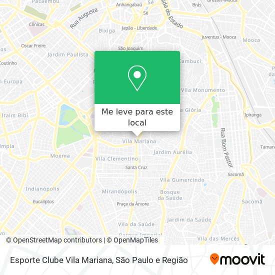 Esporte Clube Vila Mariana mapa