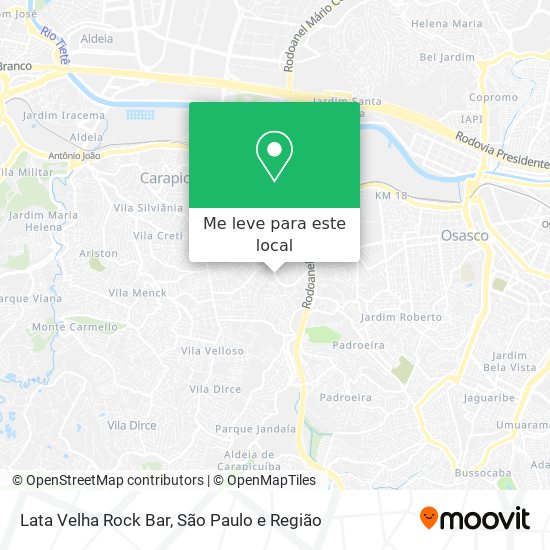 Lata Velha Rock Bar mapa