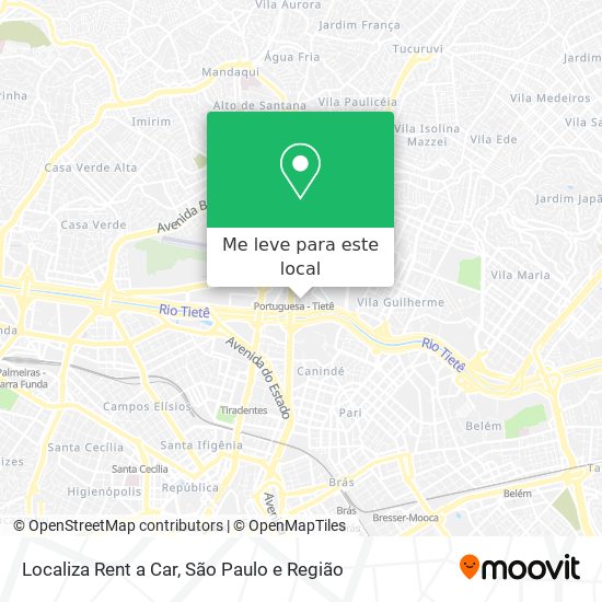 Localiza Rent a Car mapa