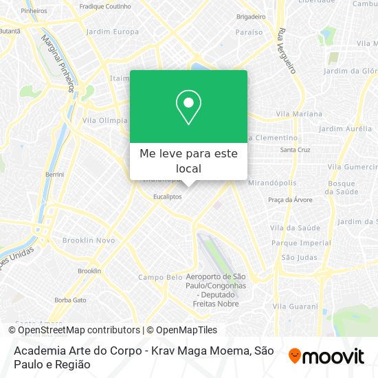 Academia Arte do Corpo - Krav Maga Moema mapa