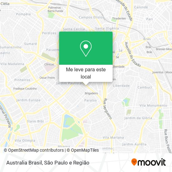 Australia Brasil mapa