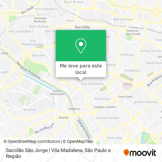Sacolão São Jorge | Vila Madalena mapa