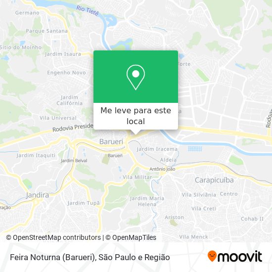 Feira Noturna (Barueri) mapa