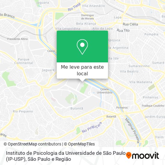 Instituto de Psicologia da Universidade de São Paulo (IP-USP) mapa