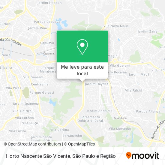 Horto Nascente São Vicente mapa