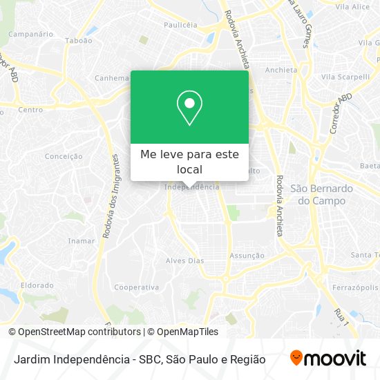 Jardim Independência - SBC mapa