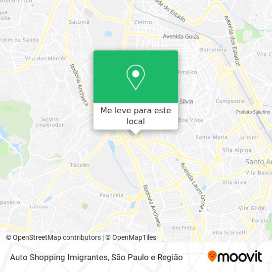 Auto Shopping Imigrantes mapa